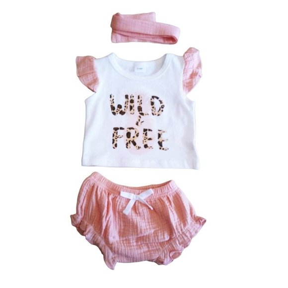 𝅺NEW‎ Baby Girl 3 Piece Summer Photo Session Outfit - Picture 1 of 4